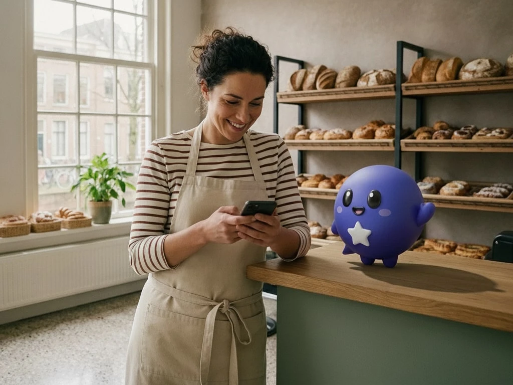 Interieur van een zaak: bakkers en winkels